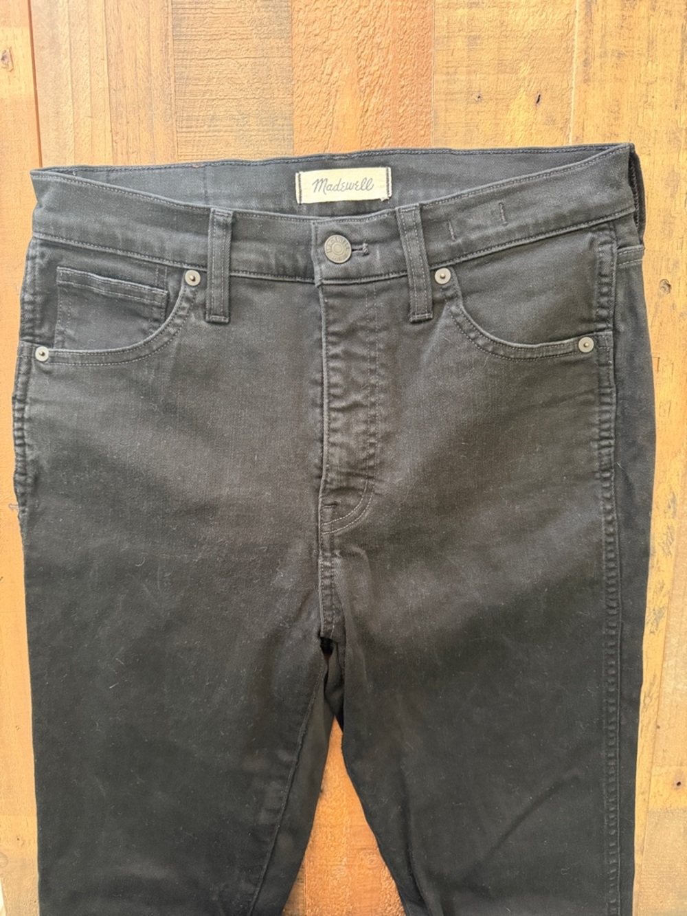 Madewell 10” High Rise Skinny in Black size 28